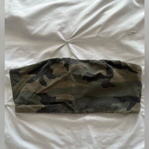 TNA camouflage/army bandeau top in size small